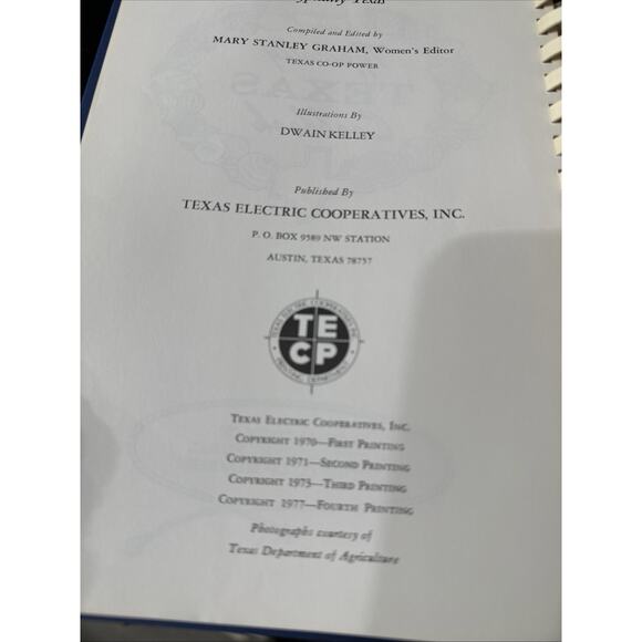 Typically Texas Cookbook: Rural Electric Co-op Members Mary Graham - Picture 4 of 5